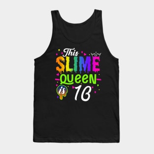 Kids This Slime Queen Is 10 Girl 10th Birthday Party Squad Outfit Tank Top